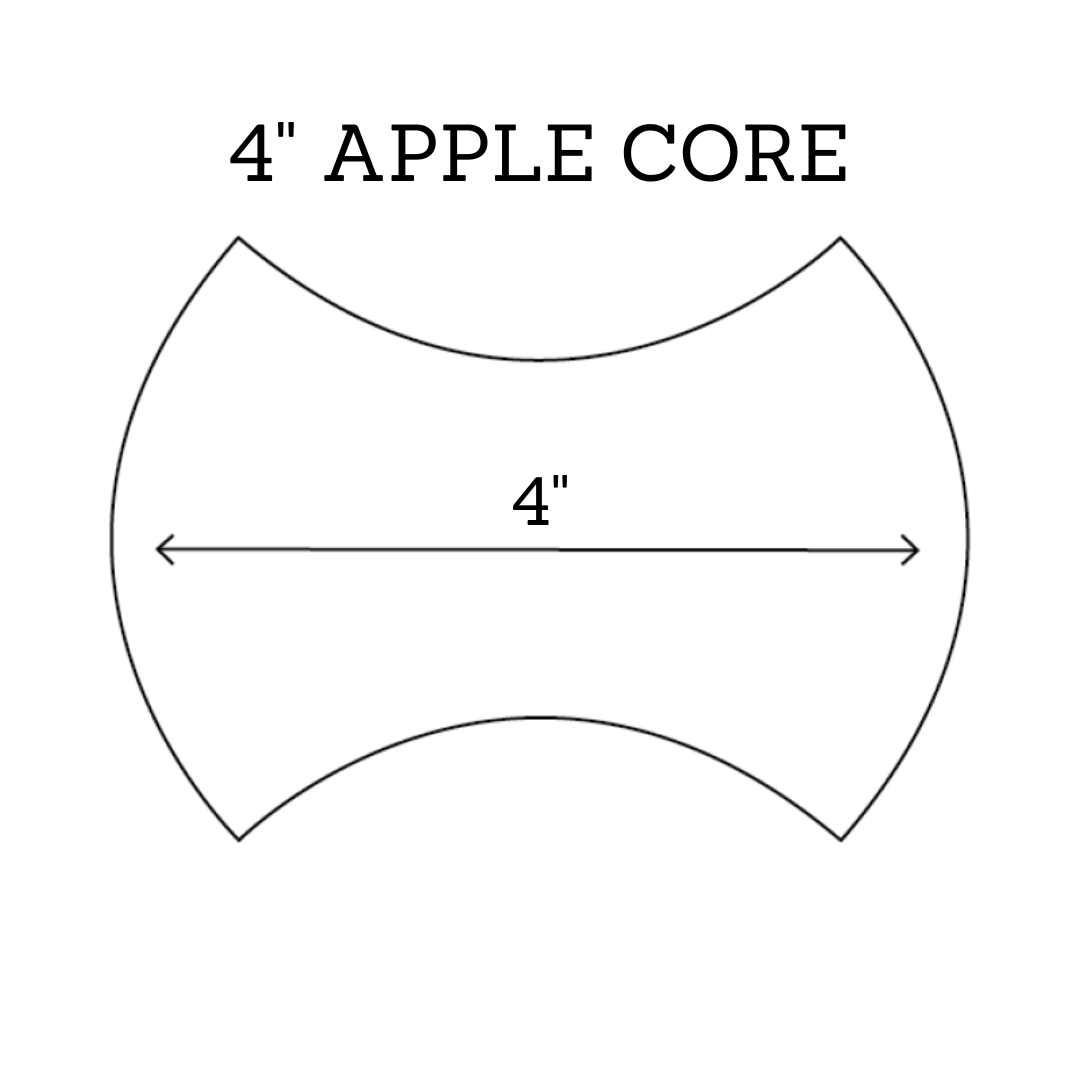 Apple Core 100 x 4 tum, äppelkärna mönstrat papper
