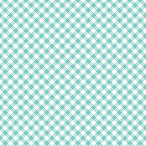 Priscilla Blain, Priscilla's Plaids 9700-101 Aqua/White puuvillakangas