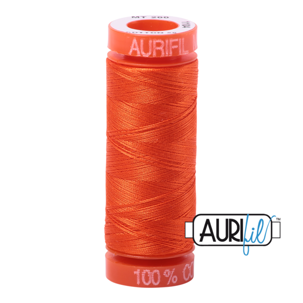 Aurifil 50wt 1104 Neon Orange 100% puuvilla -ompelulanka pieni