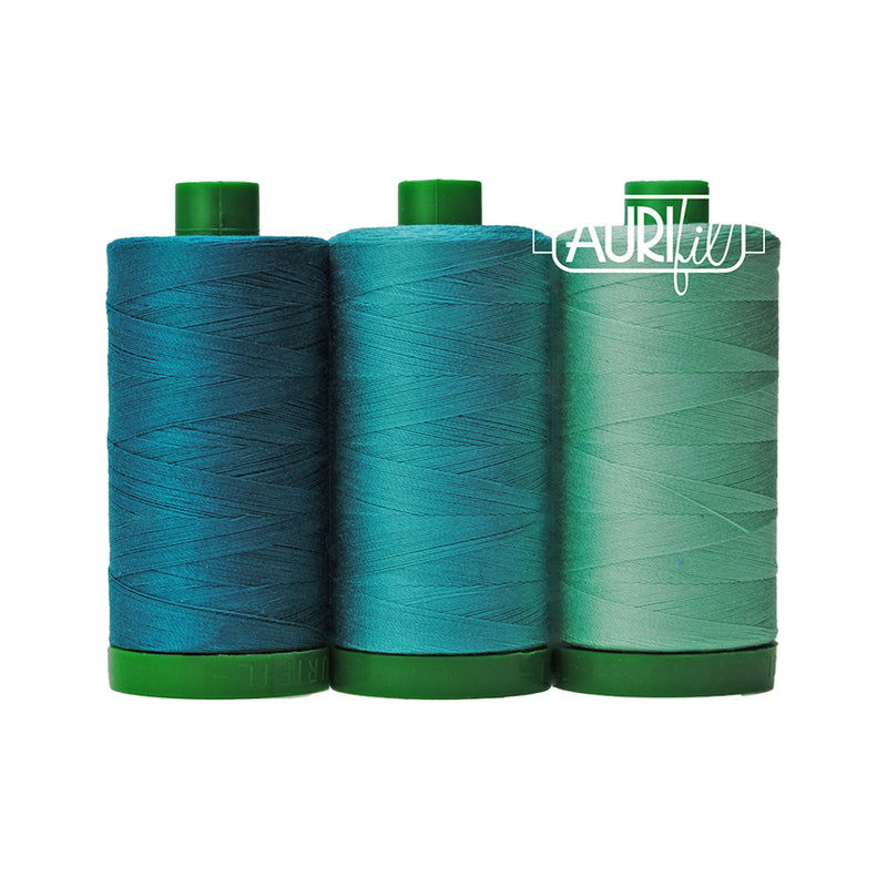 Aurifil Color Builders 2021 - 08. Sinikurkkuara ompelulankapaketti