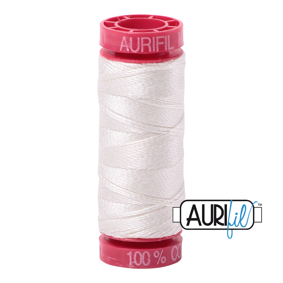 Aurifil 12wt 6722 Sea Biscuit 100% puuvilla -ompelulanka pieni, ompeluun, kirjontaan ja tikkaamiseen.