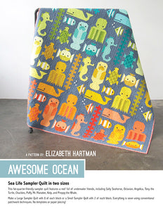 Awesome Ocean Quilt Pattern Elizabeth Hartman EH-051 mahtava valtameri tilkkutyöohje