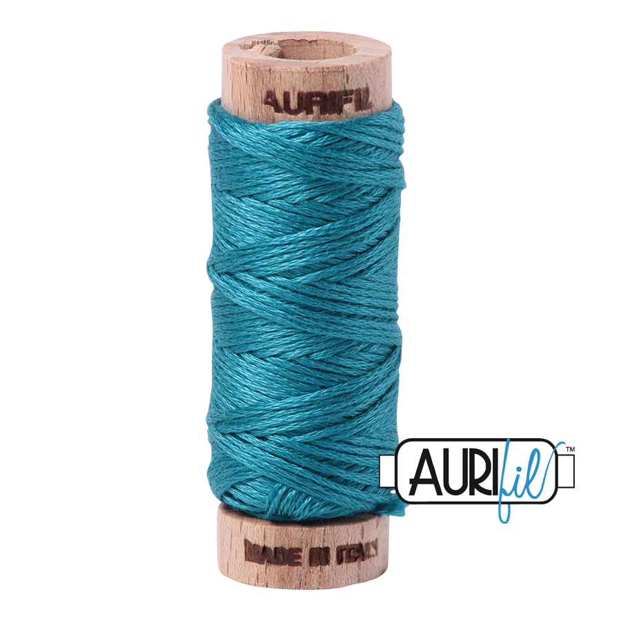 Aurifil Floss 10wt 4182 Dark Turquoise 100% puuvilla kirjontalanka pieni
