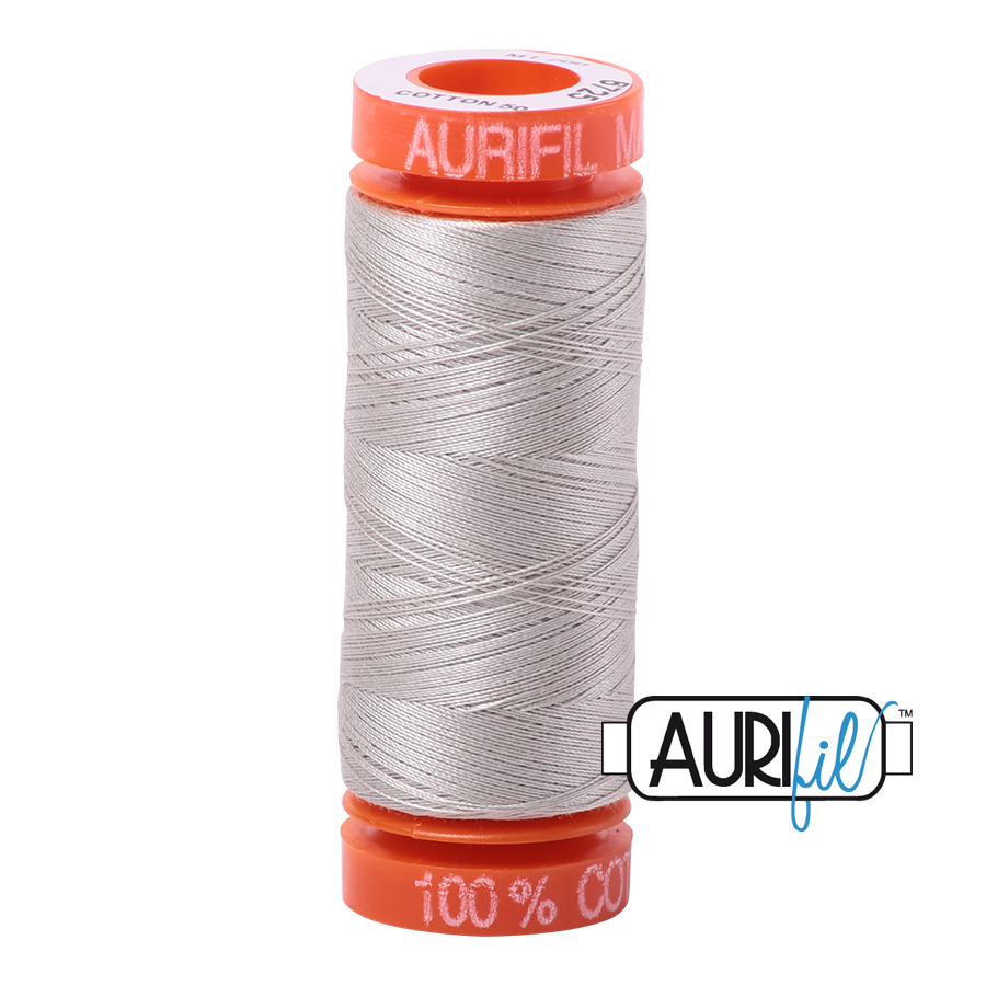 Aurifil 50wt 6725 Moondust 100% cotton sewing thread small