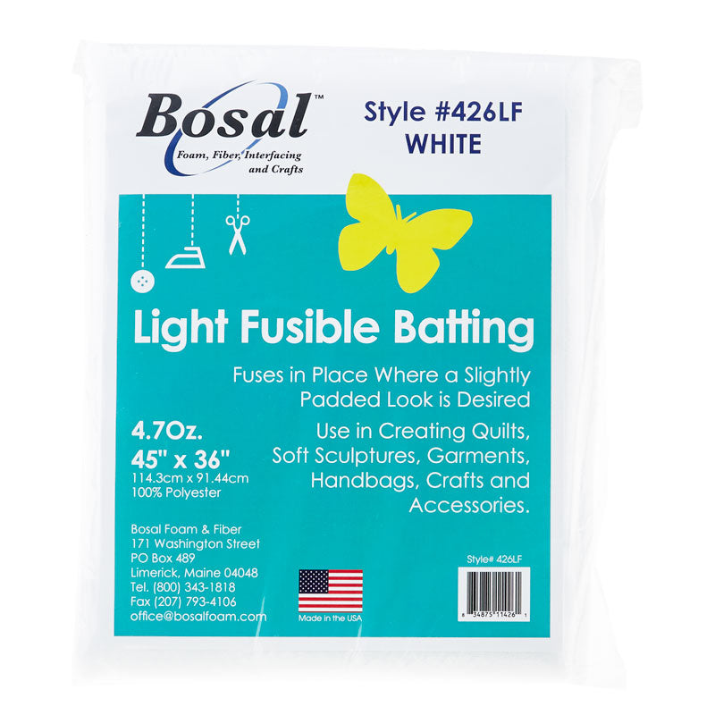 Bosal Single Sided Fusible Light 45'' x 36'', yhdeltä puolelta tarttuva ohut vanu
