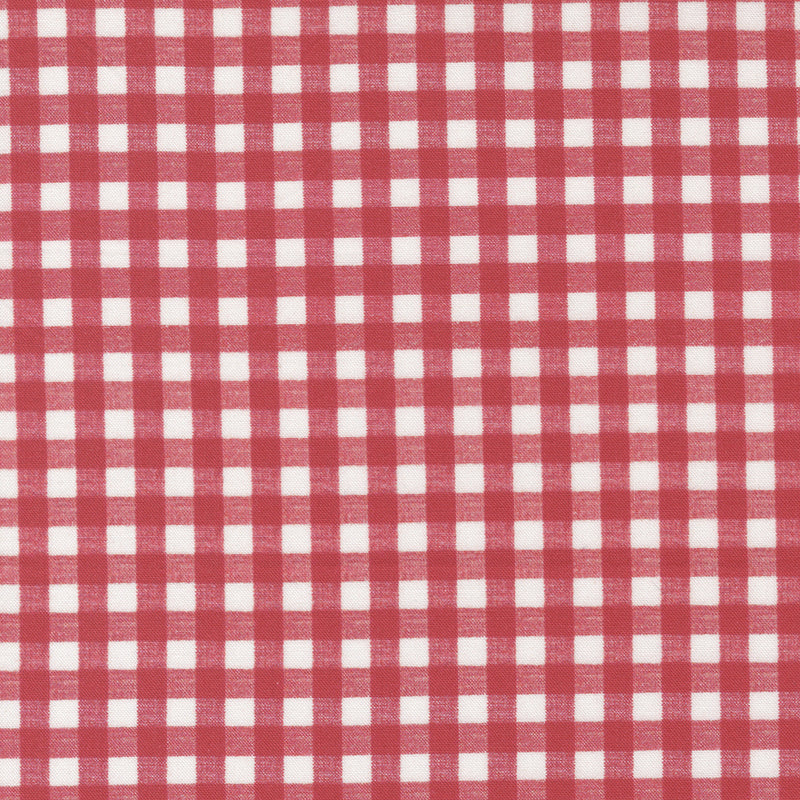 Punainen puuvillakangas, jossa klassinen gingham-ruutukuosi – Cathe Holden Leather & Lace and Amazing Grace 7406-14.
