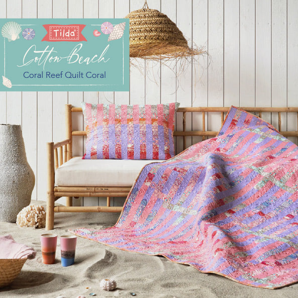 Tilda Cotton Beach, Coral Reef Quilt Pattern, tilkkutyöohje, ILMAINEN