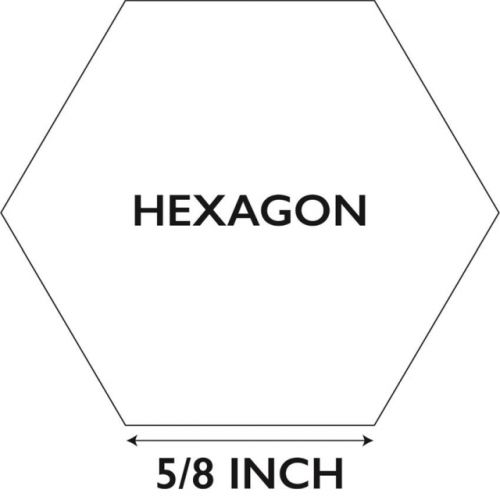 Hexagon 5/8 tuumaa, kuusikulmio-malline paperia 100 kpl