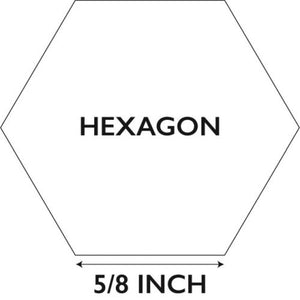 Hexagon 5/8 tuumaa, kuusikulmio-malline paperia 100 kpl