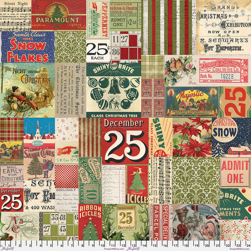 Tim Holtz, Wonderland - Eclectic Elements - 25th - Multi FNTH001.MULTI puuvillakangas