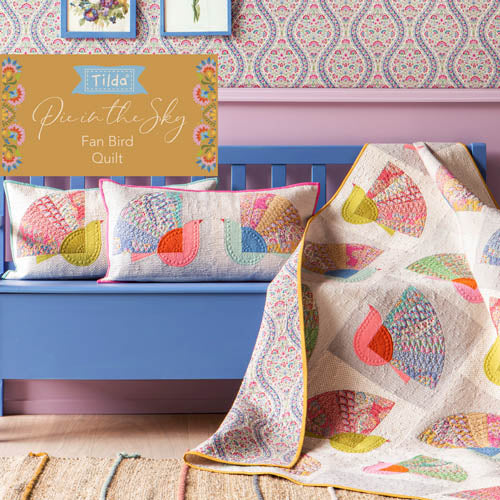 Tilda Pie in the Sky, Fan Bird Quilt Pattern, quilt pattern, FREE