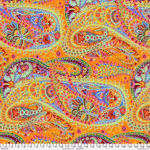 Kaffe Fassett, Paisley Jungle, Tangerine GP60.TANG puuvillakangas