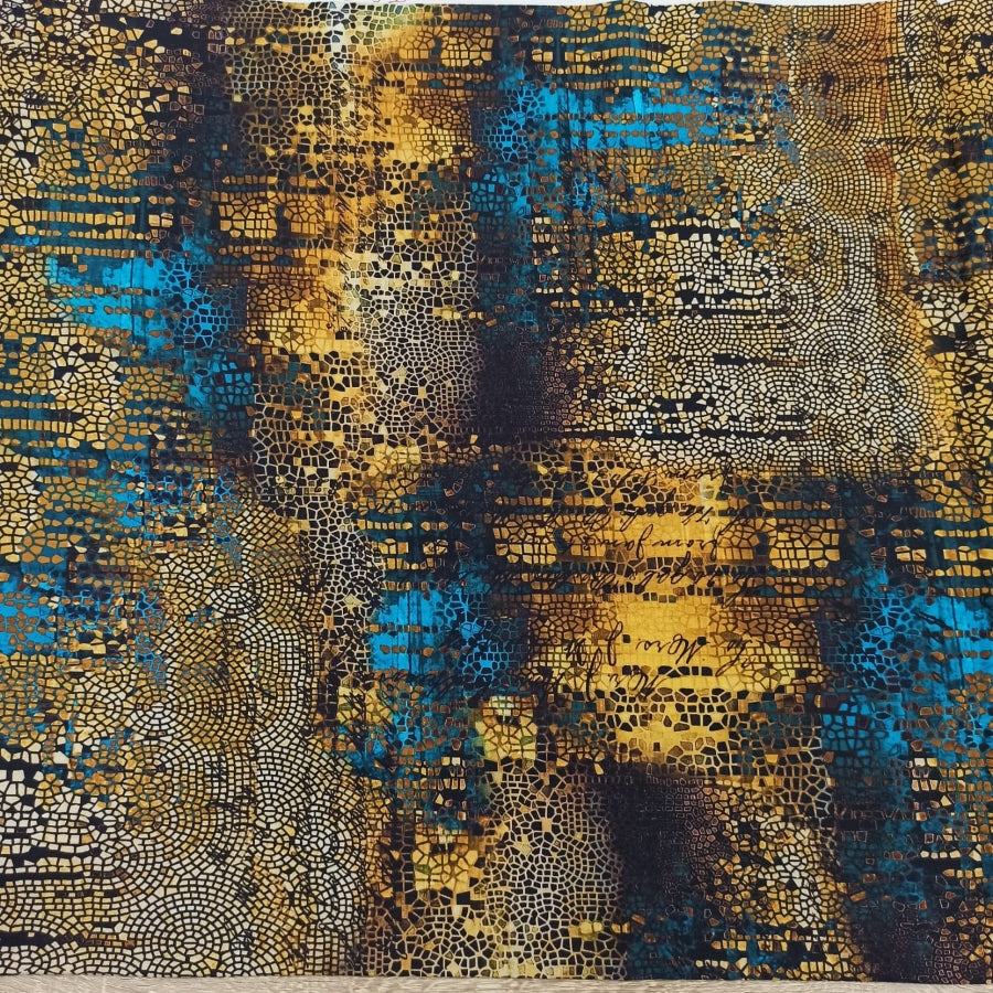 Tim Holtz, Abandoned Glided Mosaic - Gold PWTH140.GOLD puuvillakangas