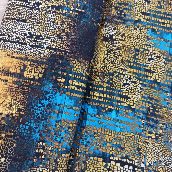Tim Holtz, Abandoned Glided Mosaic - Gold PWTH140.GOLD puuvillakangas