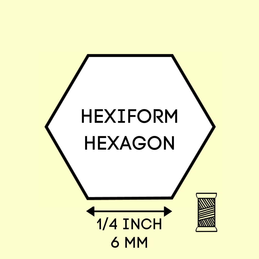 Hexiform Hexagon 1/4 tuumaa (6mm) kuusikulmio-malline 60 kpl