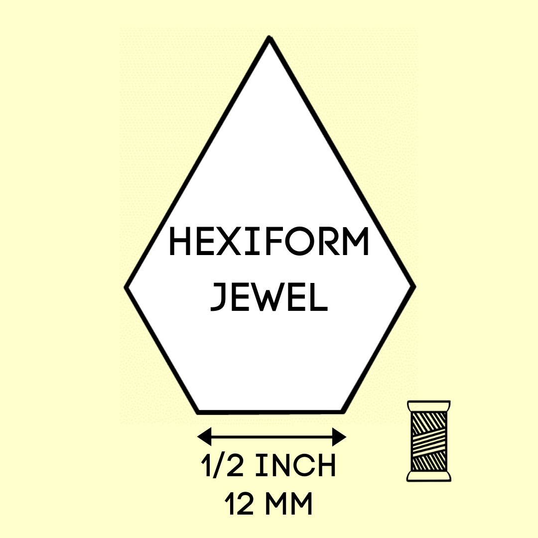 Hexiform Jewel 1/2 tum (12 mm) Gemstone Mall 60 st