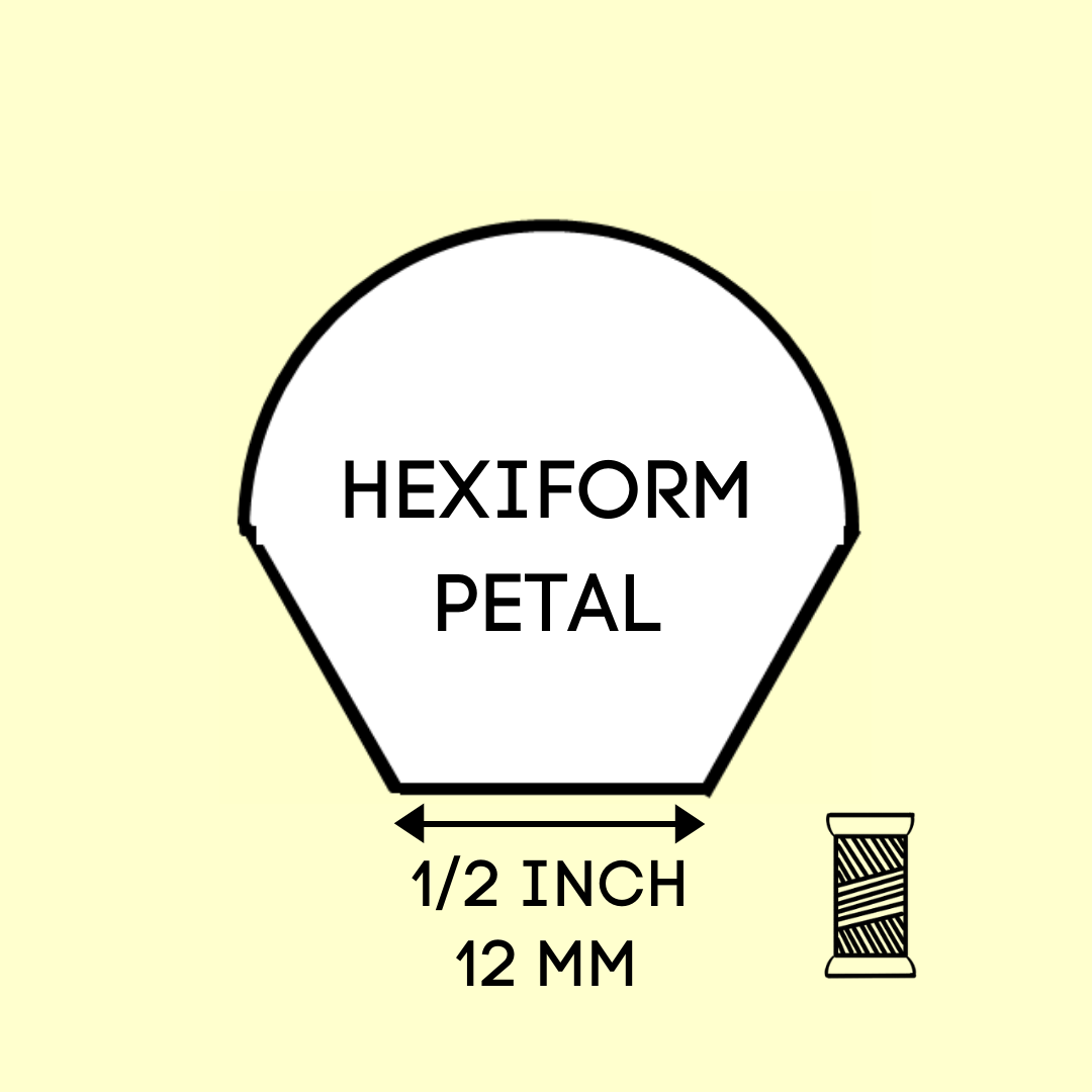 Hexiform Hexagon Petal 1/2 tuumaa (12 mm) kuusikulmioteriö-malline 60 kpl