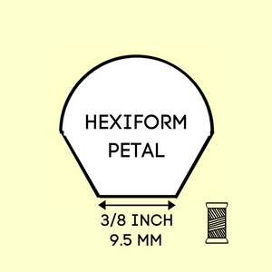 Hexiform Hexagon Petal 3/8 tuumaa (9.5 mm) kuusikulmioteriö-malline 60 kpl