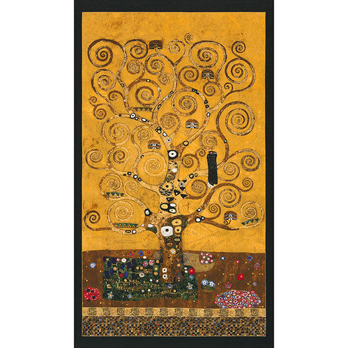 RK, Gustav Klimnt Tree of Life puuvillakangas paneeli
