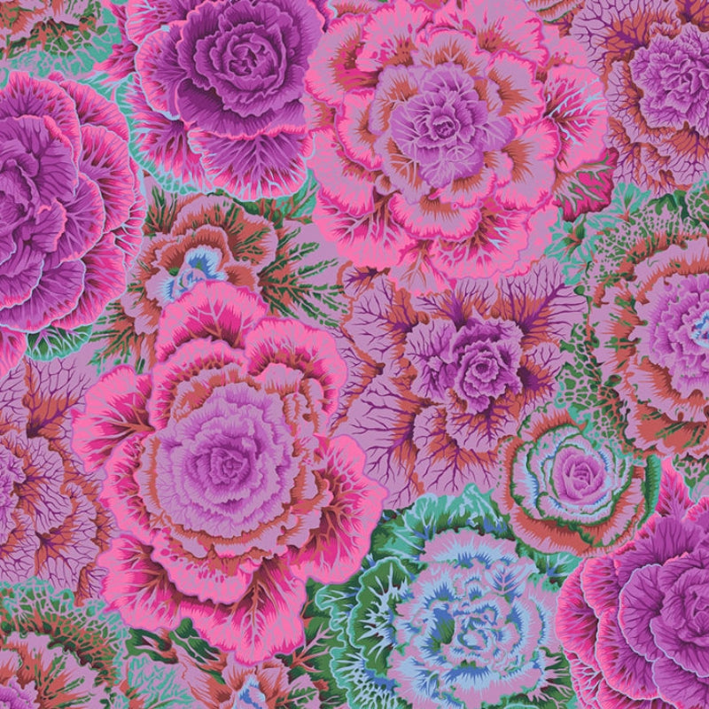 Kaffe Fassett Collective - Brassica Magenta PWPJ051.MAGENTA puuvillakangas, Classics/Stash -kokoelma, tilkkutyö- ja käsityökangas.