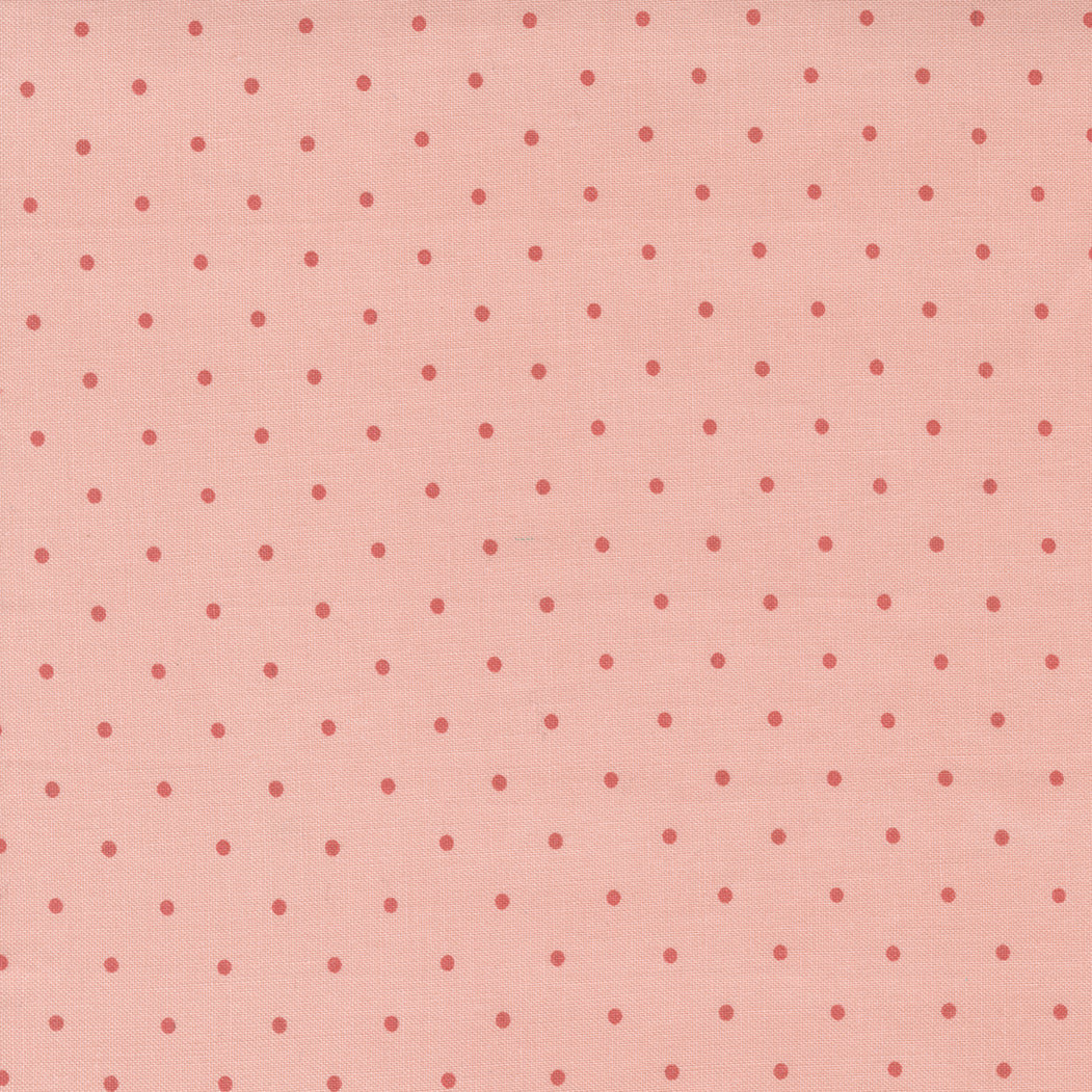 Lella Boutique Country Rose 5175-12 Pale Pink  Magic Dot puuvillakangas, vaaleanpunainen tausta ja pienillä täplillä.