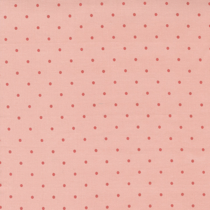 Lella Boutique Country Rose 5175-12 Pale Pink  Magic Dot puuvillakangas, vaaleanpunainen tausta ja pienillä täplillä.