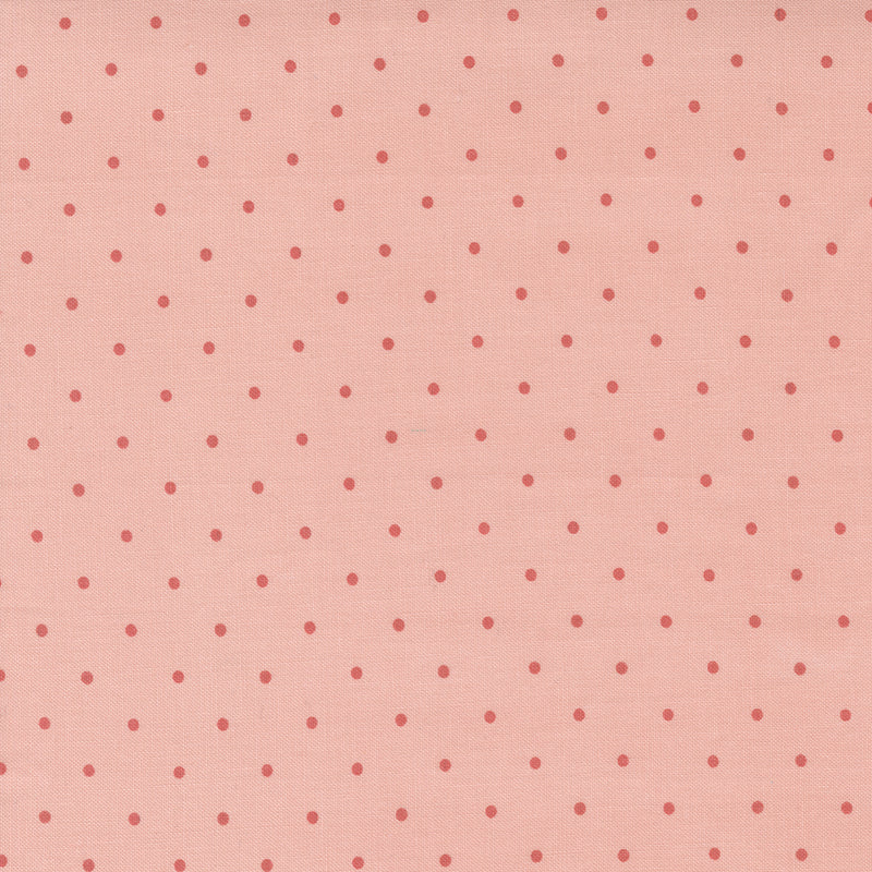 Lella Boutique Country Rose 5175-12 Pale Pink  Magic Dot puuvillakangas, vaaleanpunainen tausta ja pienillä täplillä.