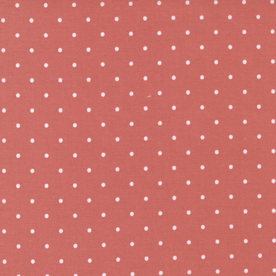 Lella Boutique Country Rose 5175-13 Tea Rose Magic Dot puuvillakangas, vaaleanpunainen tausta ja pienillä täplillä.