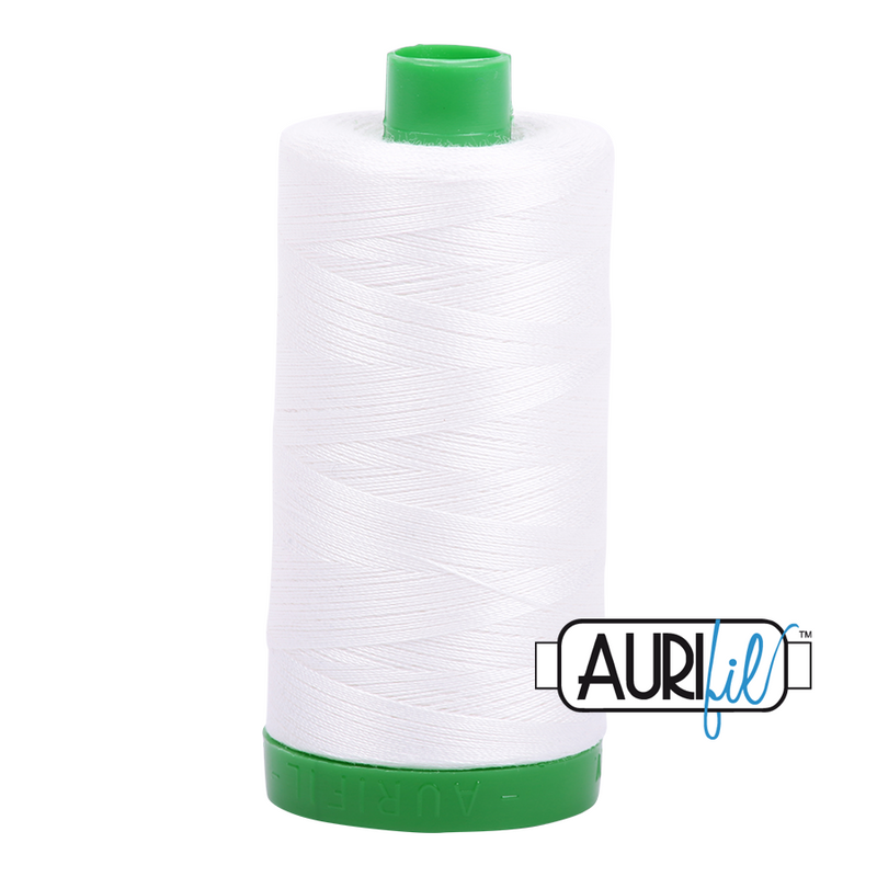Aurifil 40wt 2021 Natural White 100% puuvilla -ompelulanka