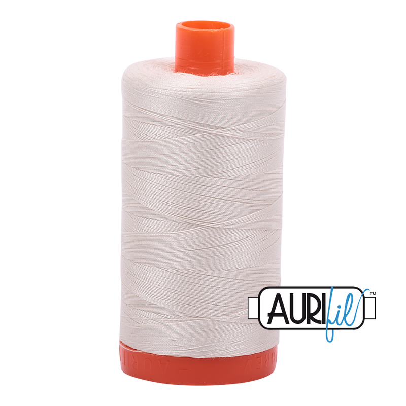 Aurifil 50wt 2309 Silver White 100% puuvilla -ompelulanka