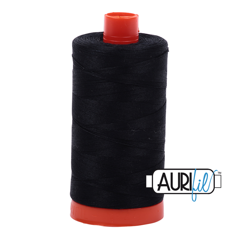 Aurifil 50wt 2692 Black 100% puuvilla -ompelulanka