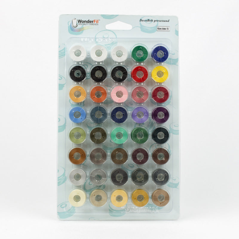 WonderFil DecoBob Multicolor esipuolattu alalanka (class 15) 40 kpl/pakkaus