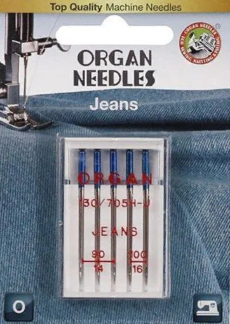 Symaskinsnål: Organ Jeans 90-100 5 st