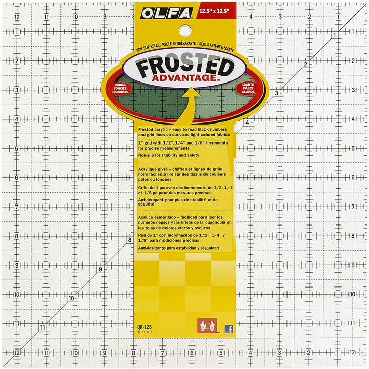 Olfa Frosted QR-12S viivain 12.5x12.5 tuumaa