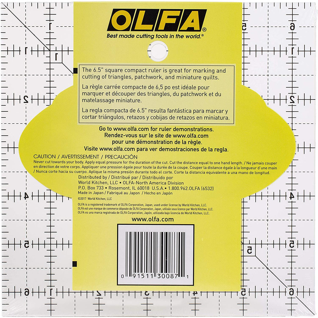 Olfa Frosted QR-6S viivain 6.5x6.5Inch