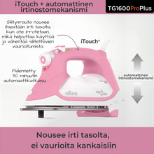 Load image into Gallery viewer, Oliso® TG1600 ProPlus™ SmartIron® (pinkki) höyrysilitysrauta
