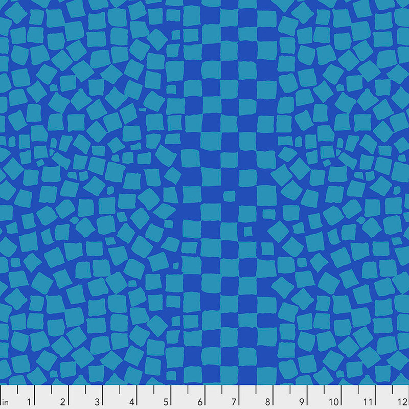 Kaffe Fassett Spring 2021 Chips Aqua puuvillakangas