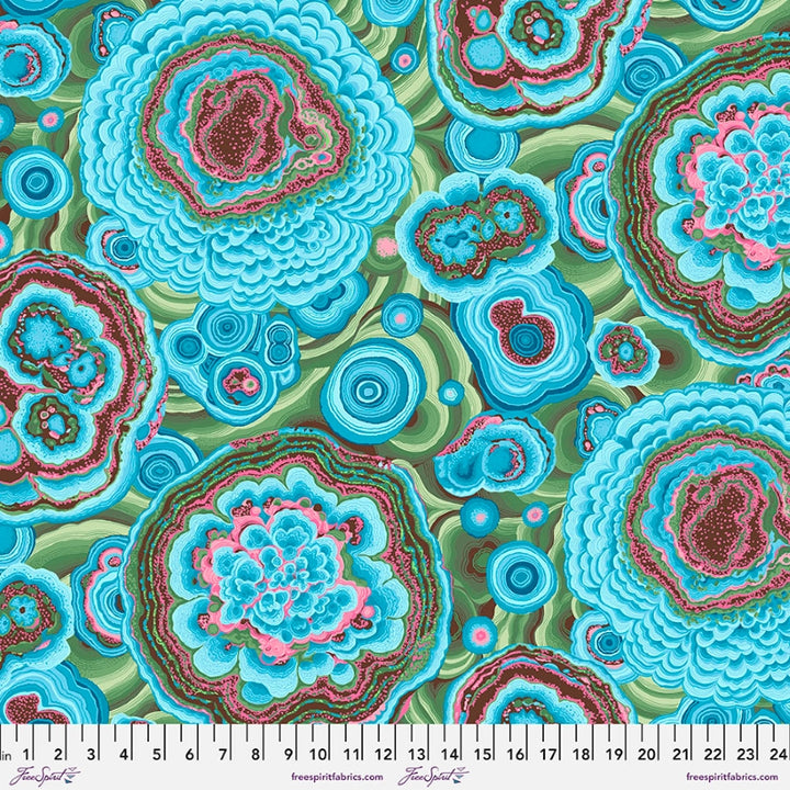 Kaffe Fassett, Spring 2022 Agate - Turquoise PWPJ106.TURQUOISE puuvillakangas