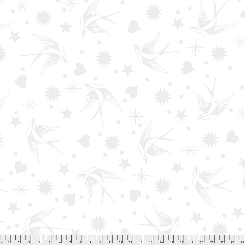 Tula Pink Linework Fairy Flakes Paper puuvillakangas
