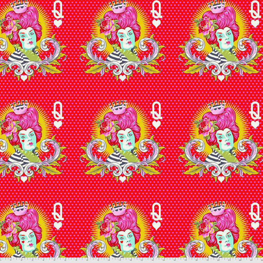 Tula Pink, CuriouserCuriouser, Red Queen PWTP160WONDER puuvillakangas
