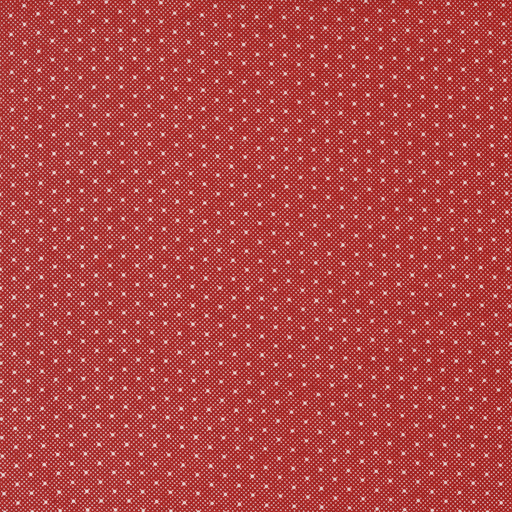 Primitive Gatherings Red and White Gatherings 49199-16 Crimson Dots -puuvillakangas, syvänpunainen täpläkuosi, 100% puuvillaa, leveys ~110 cm