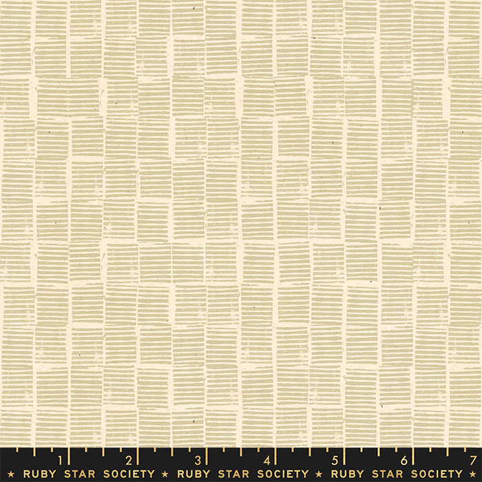 Ruby Star Society, Heirloom, Stripe Stamp Khaki RS4029-11 valkaisematon puuvillakangas