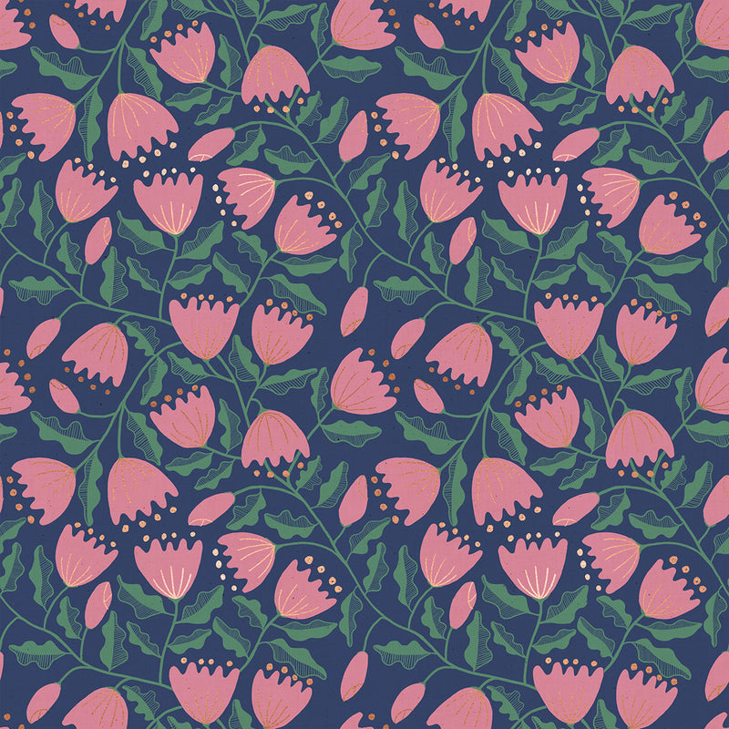 Ruby Star Society, Unruly Nature, Blue Bell RS6010-13M puuvillakangas