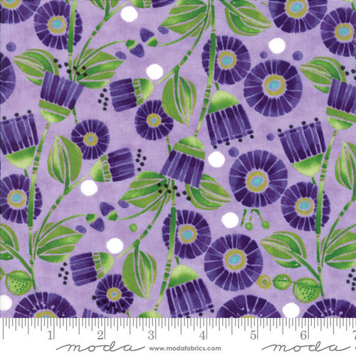 Robin Pickens - Sweet Pea&Lily, Lavender 48641 14 puuvillakangas