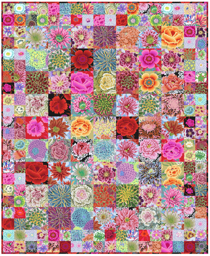 Seed Packets Quilt tilkkutyöohje, Kaffe Fassett August 2022 ILMAINEN