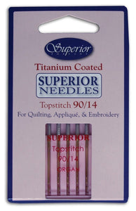 Ompelukoneneula: ST Titanium Topstitch 90/14
