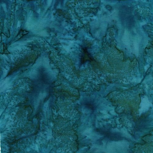Kathy Engle - Foundations Teal puuvillakangas batiikki