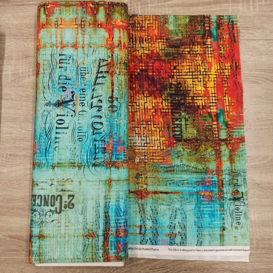 Tim Holtz, Abandoned Rusted - Patina PWTH126.PATINA puuvillakangas