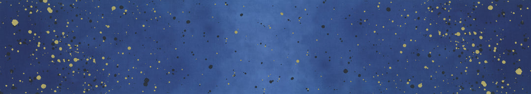 Lähikuva V&Co Ombre Galaxy Metallic Blueberry 10873-408M -puuvillakankaasta, jossa on metallinhohto ja liukuvärjäys.