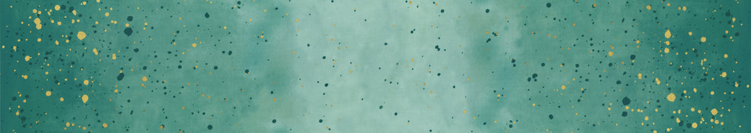 Lähikuva V&Co Ombre Galaxy Metallic Lagoon 10873-207M -puuvillakankaasta, jossa on metallinhohto ja liukuvärjäys.